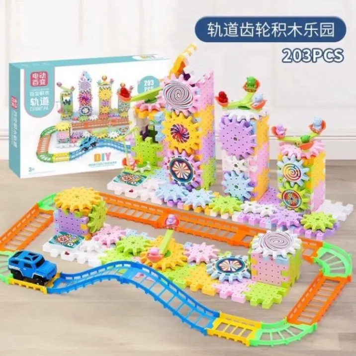 [TẶNG PIN] Đồ chơi lắp ráp bánh răng đủ loại 203 pcs, 135 và 83pcs có thể hoạt động cho bé tùy ý sáng tạo theo ý thích mẫu mới 2024 - Bộ lắp ráp thông minh cho bé 7