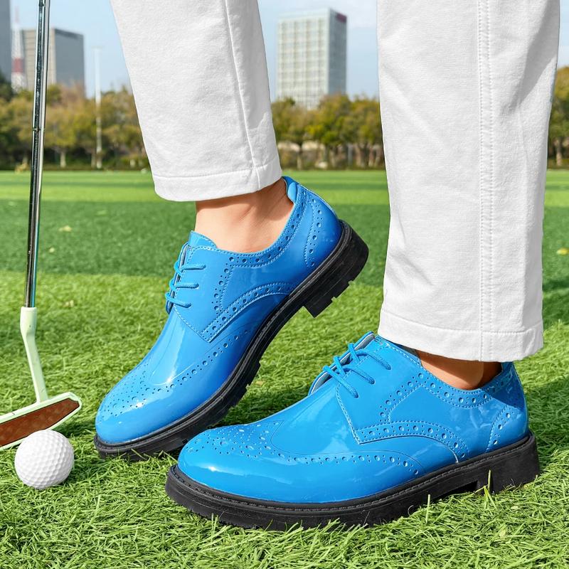 Product Introduction of Professional Business Leather Golf Shoes Block Shoes Glossy Men Spikeless Golf Sneakers Comfortable Walking Footwear for Golfers 25