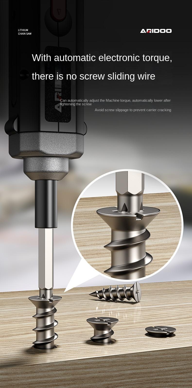 Product Introduction of Electric Screwdriver Set Wireless Cordless Rechargeable Electric Screwdriver Small Disassembly Screw High Power Large Torsion Tool Electric Screwdriver 4
