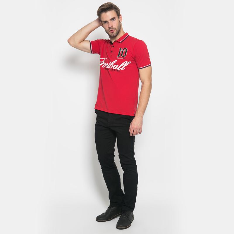 Johnwin - Slim Fit - Polo - Football - Merah - ATS.625.M255.01.C-S/S - Free Keychain 3
