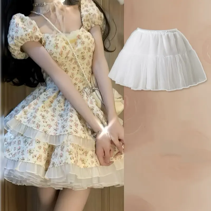 Chân Váy Tạo Phồng Thời Trang Nữ Màu Trắng, Chân Váy Women Tạo Độ Bồng Bềnh Cho Váy, Tùng Làm Phồng Váy, Chân Váy Lót 2 Lớp Women Voan [Hàng Có Sẵn] - Tết