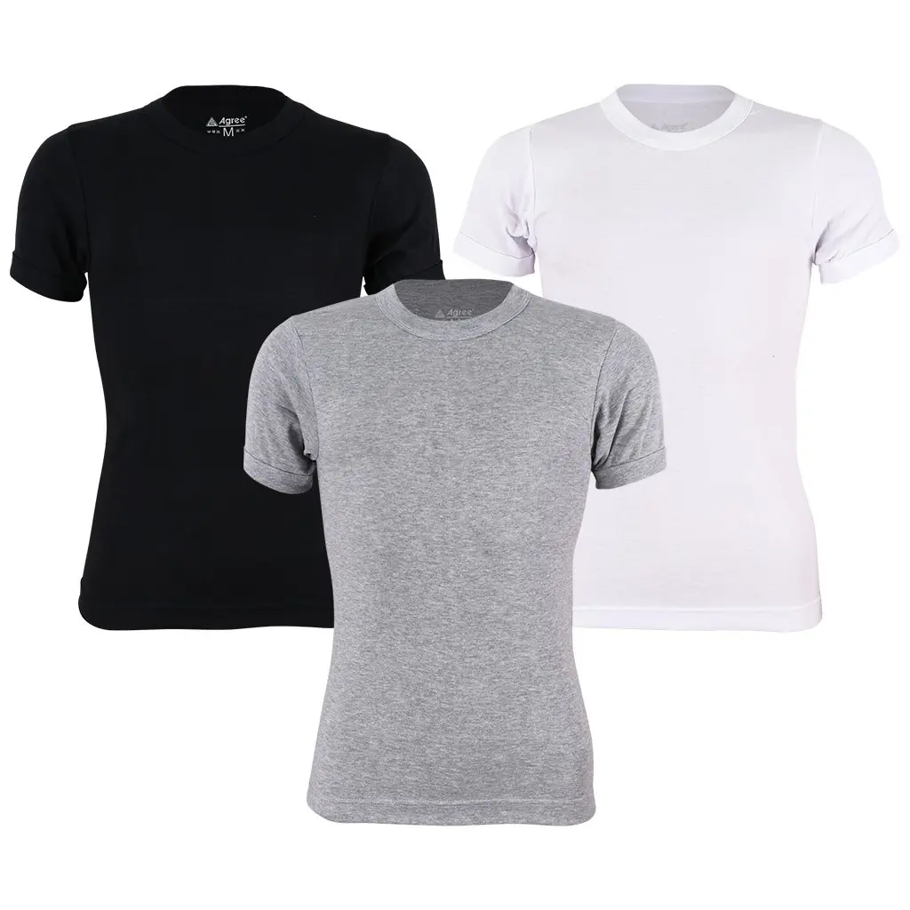 (1 pc) Kaos oblong pria cowok Agree sport dewasa SA 006/ pakaian dalam oblong T-shirt pria Polos Baju Katun Combed