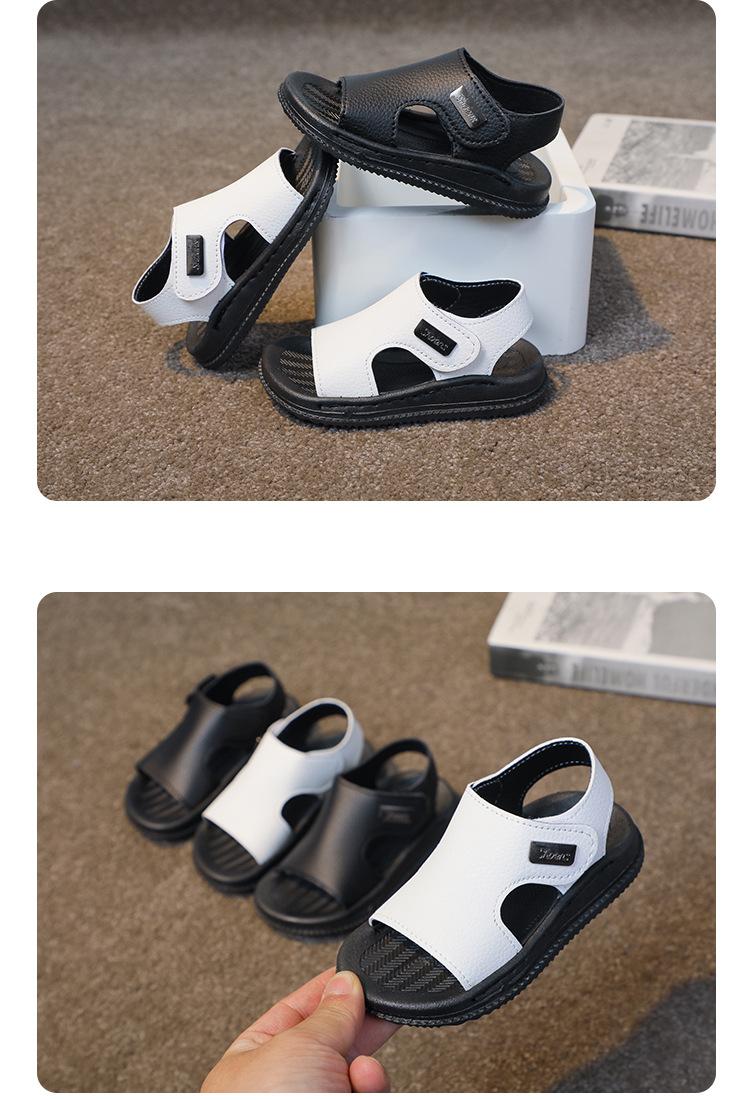 Product Introduction of Children's Sandals Boys 2023 New Summer Boys Children Soft Bottom Baby Non-Slip Open Toe Beach Shoes Online 15