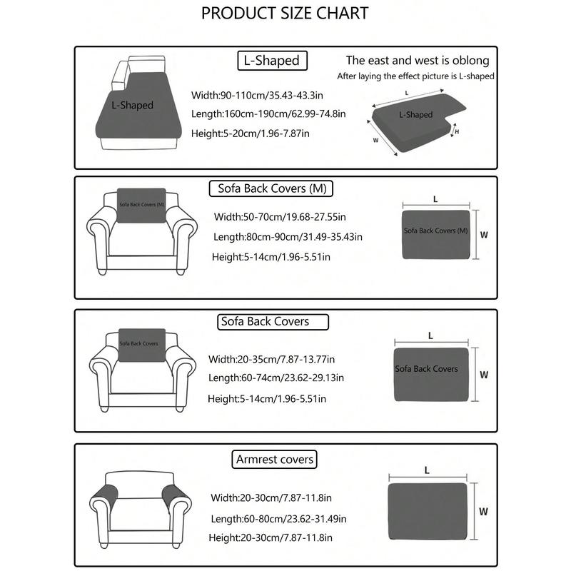 1pc Stretchable Sofa Cover, Anti-Slip & Waterproof, Thickened All Season Sofa Seat Cushion Cover, Machine Washable, Pet-Friendly, Suitable For Bedroom, Office, Living Room, L-Shape Sofa & 1/2/3/4 Seats 2