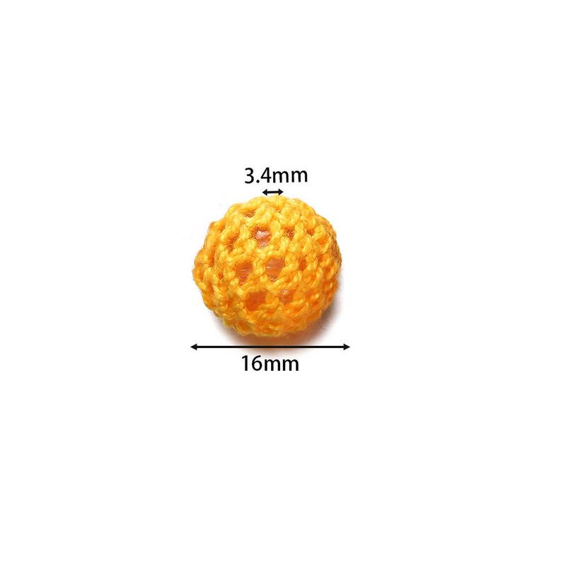 Product Introduction of St. kunkka 2-5pcs Wool Ball Beads Hand Hook Cotton Thread Decoration Ball DIY Handmade Beaded Wool Chain Pendant Necklace Wool Beads 35