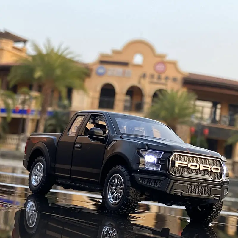 Mô Hình Ô Tô Hợp Kim Ford Raptor F150 Pickup, Tỷ Lệ 1: 32, Đồ Chơi Kim Loại Đúc Khuôn, Mô Hình Xe Địa Hình Bộ Sưu Tập Mô Hình Ô Tô, Có Âm Thanh Và Ánh Sáng, Thích Hợp Cho Trẻ Em, Ý Tưởng Quà Tặng Tuyệt Vời 2