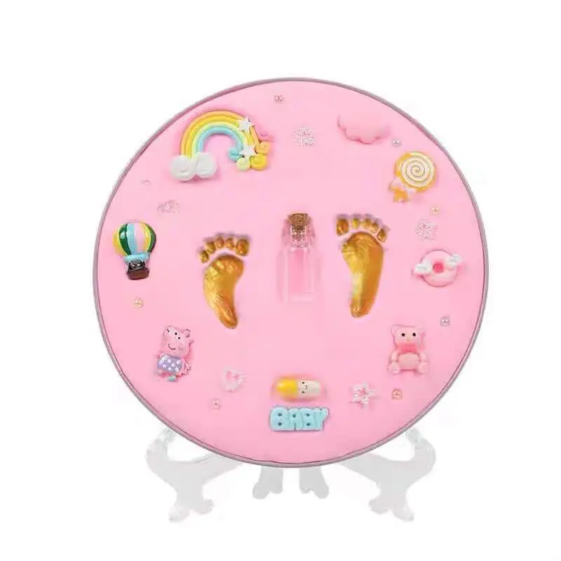 Hộp in dấu chân tay bé (20x20cm) lưu giữ kỉ niệm bé 0