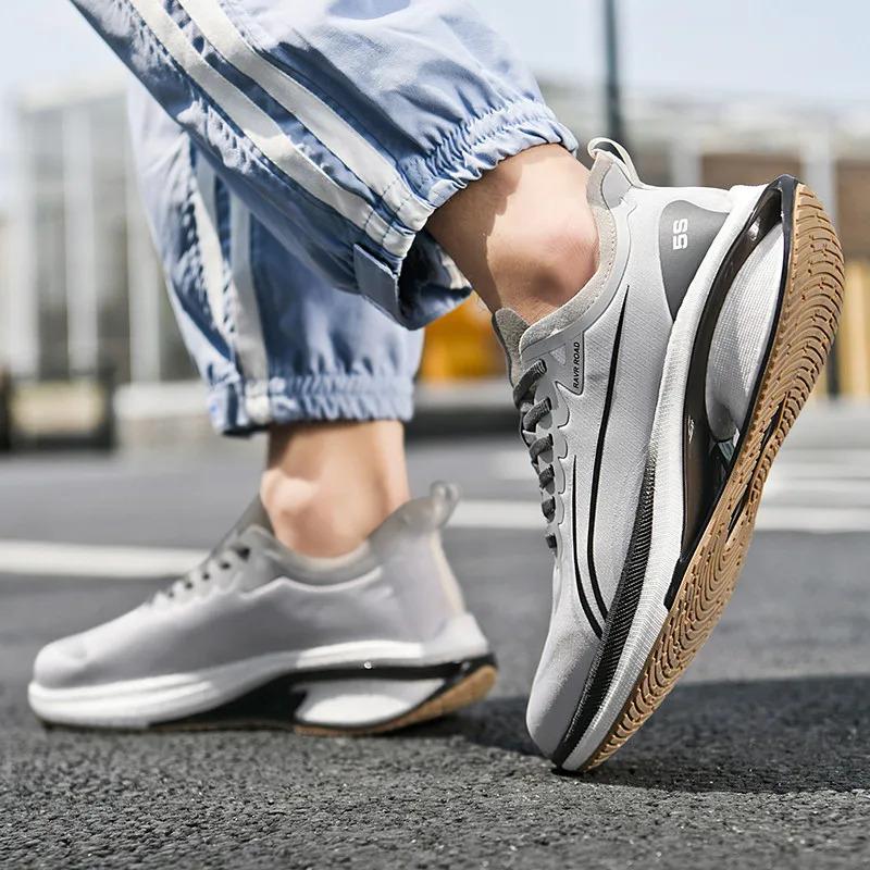 Personalize tênis esportivos casuais da moda masculina com design de placa de carbono, sola oca, tênis de corrida e caminhada para mulheres, treinamento de corredor_voghion.com