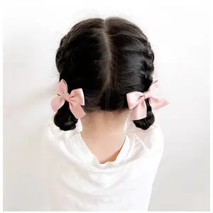 PreciousOne - Hairclip ( 1 set 2 pcs) Set Jepit bayi dan anak perempuan motif pita