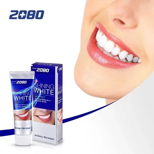 Kem đánh răng tẩy sạch vết ố trên răng 2080 Shining White 3D Effect Hàn Quốc 100g