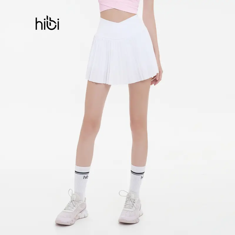 Chân Váy Thể Thao Hibi Sports SK004, Kiểu Lưng Chéo Xếp Ly, Chất Vải Xi x Lu Fabric Cao Cấp Phù Hợp Tập Pickleball, Tennis, Cầu Lông Và Yoga Nghệ Thuật 7