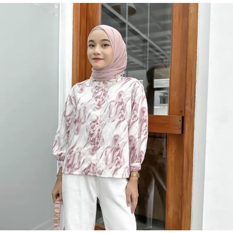 CF - Carlotta Marble Puffy Blouse JUMBO XXL 3