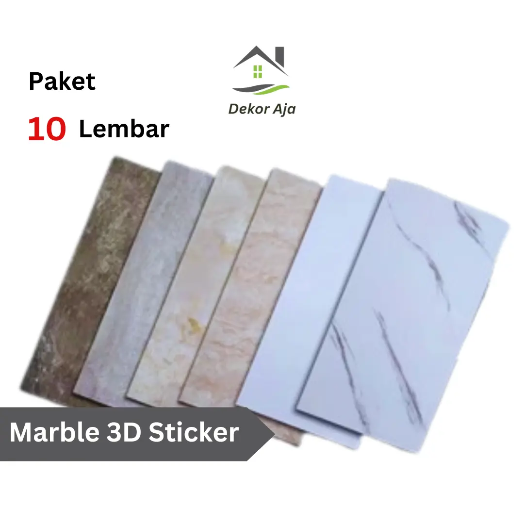 PAKET 10PCS !! Lantai Vinyl Marble/Wallpaper Dinding Vinyl Marbel Granit/Stiker Lemari Cabinet Marbel 30x60 Tebal 3mm