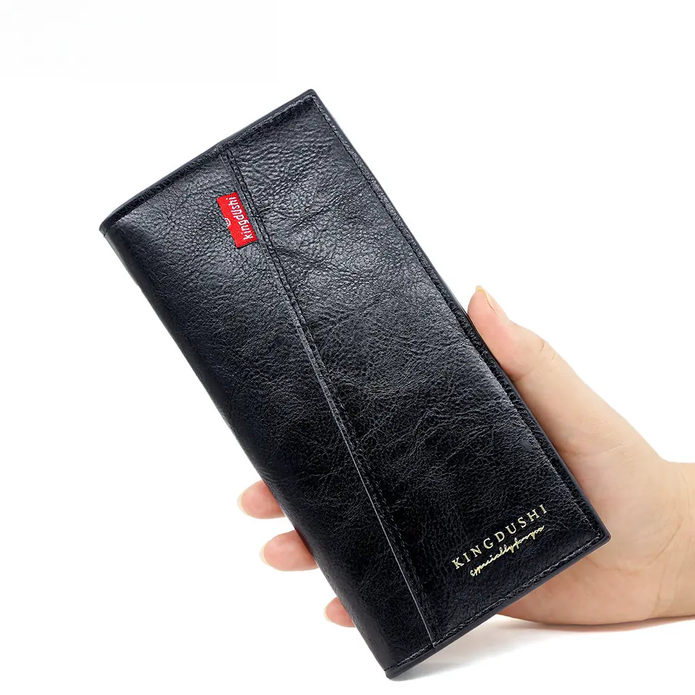 2025 New Men's Long Wallet Simple Casual Patchwork Wallet Multi-Card Slot Thin Soft Leather Suit Wallet card  holder wallet  men