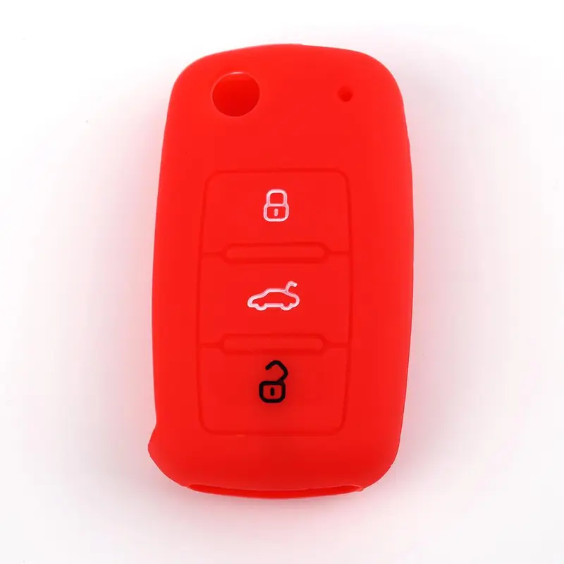 Silicone Car Key Case, Car Key Protector, Car Key Protective Cover, Key Case for Volkswagen Bora, Lavida, Touran, Tiguan, Passat and Octavia Cars 6