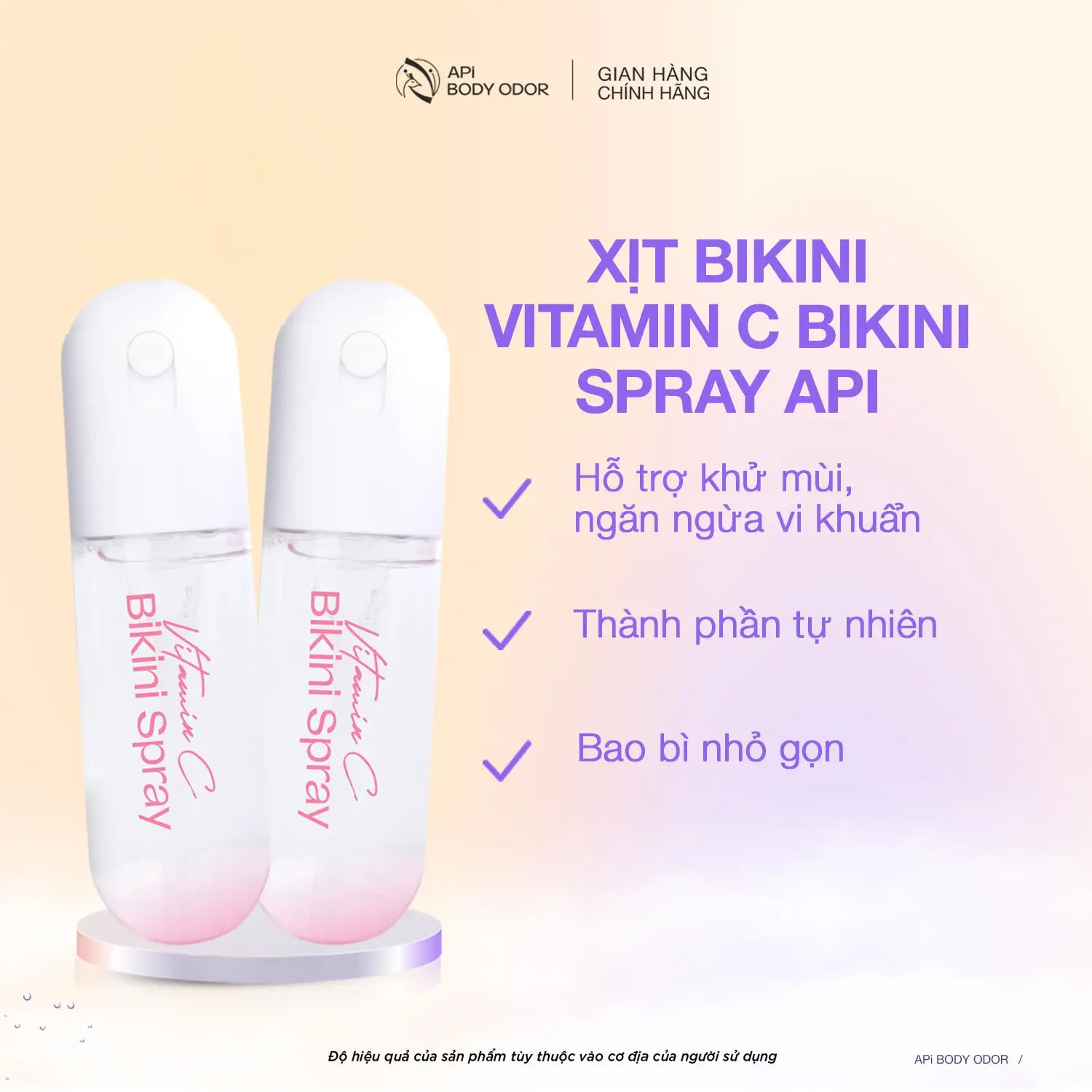 [AFF] Xịt thơm Vitamin C Bikini Spray APi giúp khử mùi, hỗ trợ ngăn ngừa vi khuẩn, giúp làm dịu mát vùng da 20ml