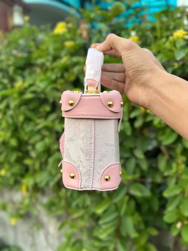 Set túi 3 món ( túi + charm + kẹp tóc) Túi Cốp Vuông Nữ Sang Chảnh Đón Xuân 2025 4