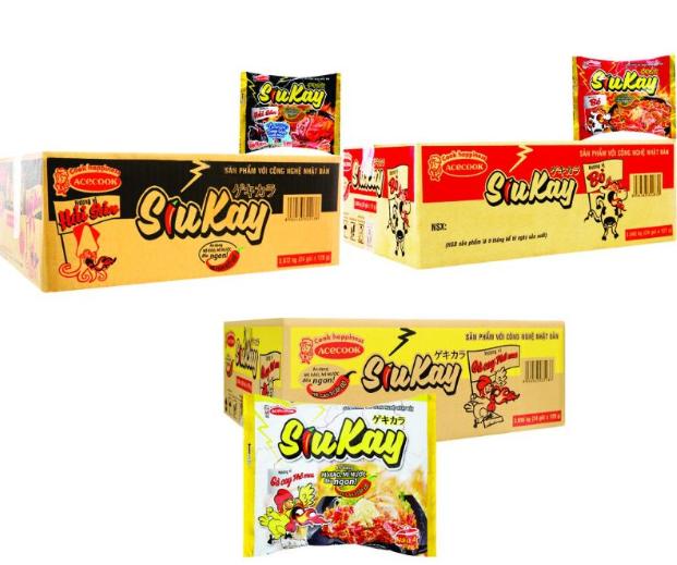 Mì SiuKay 7 cấp độ thùng 24 gói ( 128gram / gói ) Cay mì mìcay mì trộn