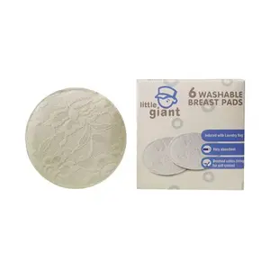 LITTLE GIANT_Washable Breast Pad Isi 6pcs | Penyerap ASI Menyusui [[ LG 1406 ]]