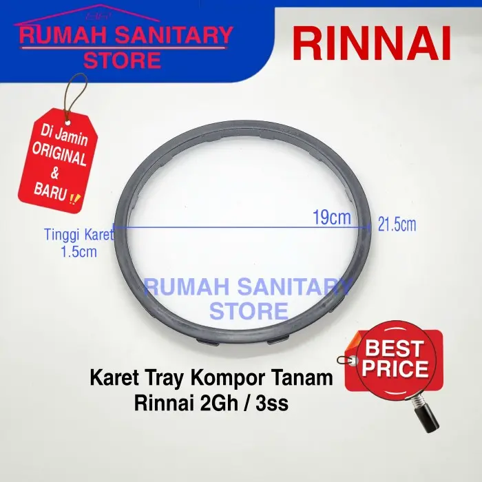 Seal Waterof RINNAI 2GH /3ss Packing Cover Karet Tray Kompor Tanam