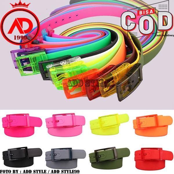 ADD STYLE99 | Ikat Pinggang Pria Unisex Gesper Rubber Untuk Golf Warna Sabuk Harum Anti Alergi Besi COD 0