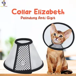 Kerah Penutupa Pindung Kucing Anjing Dapat Disesuaikan Penutup Perawatan anti-menjilat cincin Persediaan Hewan Peliharaan