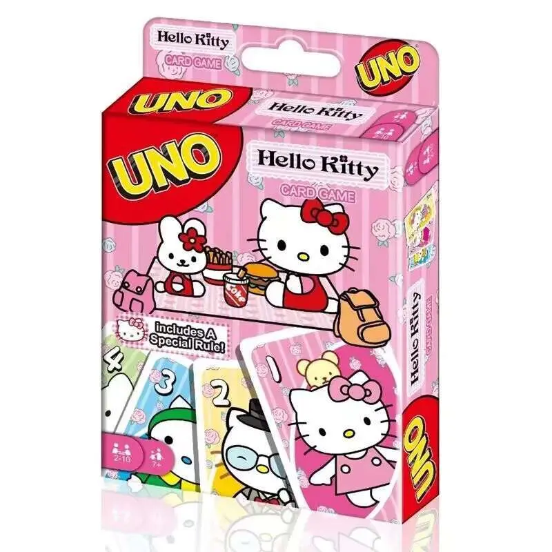 UNO FLIP KT Board Game Anime Cartoon Figure Pattern Family Funny Entertainment uno Cards Games Christmas Gifts