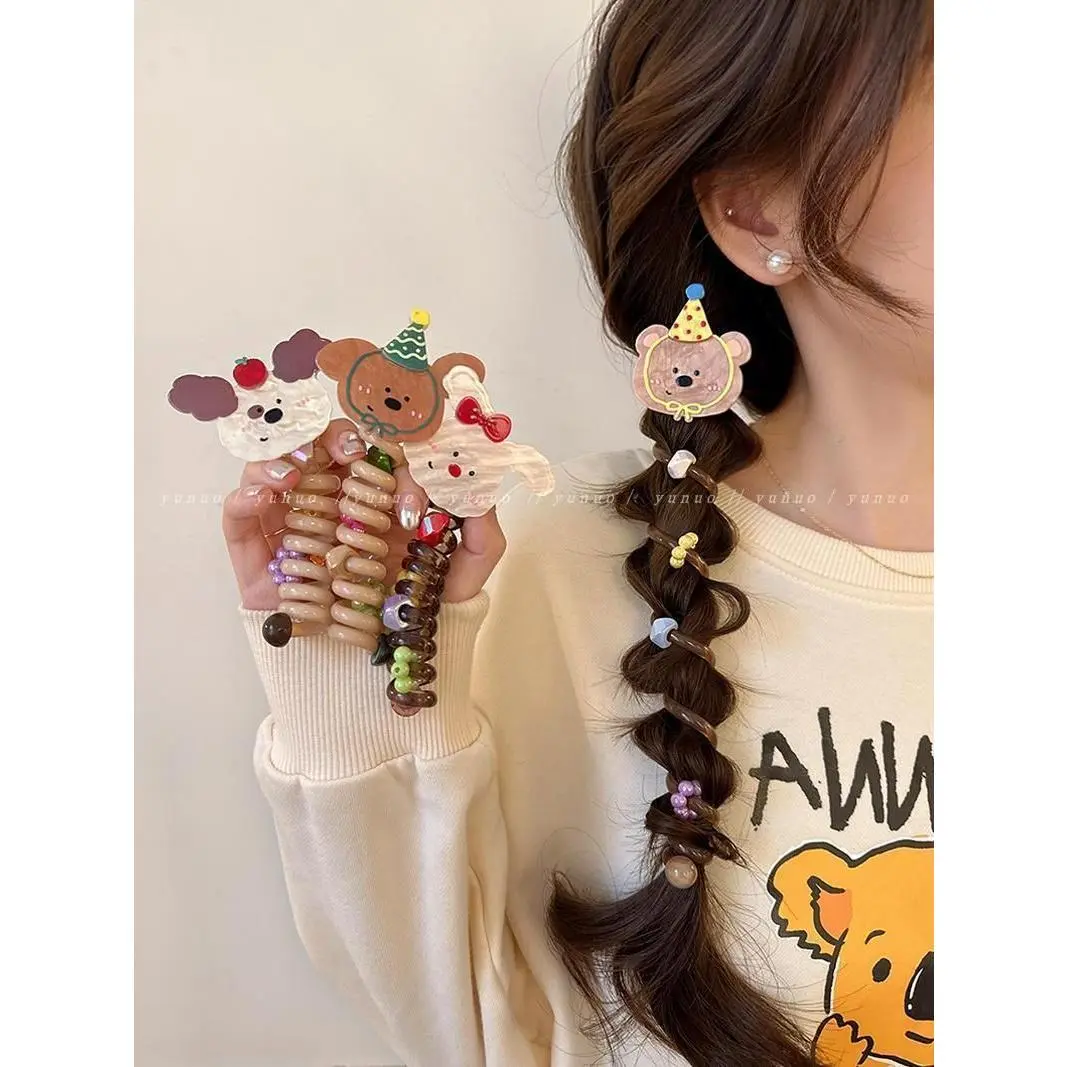 Dây Buộc Tóc Bọt Bong Bóng Đuôi Ngựa Dễ Thương, Dây Điện Thoại Đàn Hồi Cao Mùa Hè, Dụng Cụ Hữu Ích, Không Làm Tổn Thương, Dây Buộc Tóc, Hàng Mới Về 2024, Tạo Không Khí Dễ Thương