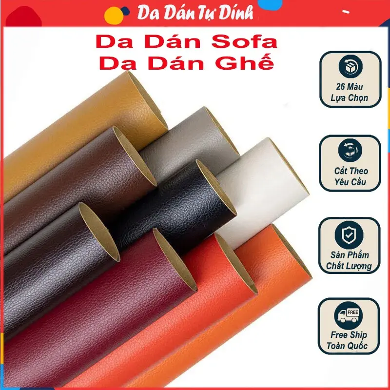Sofa da dán Miếng dán vải da PU cỡ lớn kích thước chữa ghế sofa đồ da tự dính 0