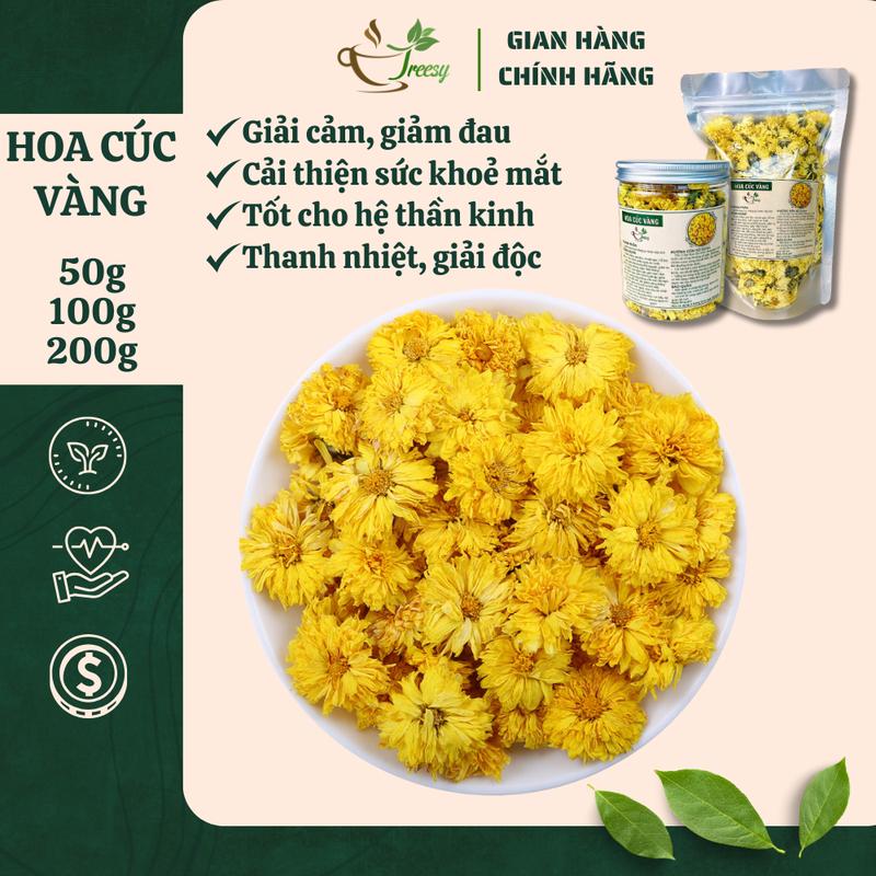 200g Trà Hoa Cúc Vàng Sấy Khô - Hoàng Cúc Nguyên Bông - Treesy - Trà thảo mộc