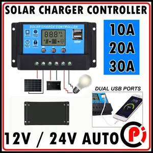 Solar Panel Charger Controller Panel Surya Solar Cell 30A 20A 10A