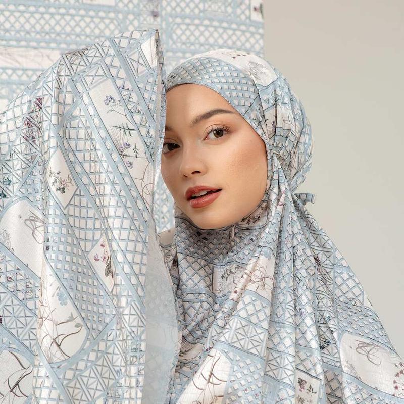 Lozy Hijab - Rawda Prayer Set (Mukena Set Pattern Bahan Silk) Mewah Nyaman 7