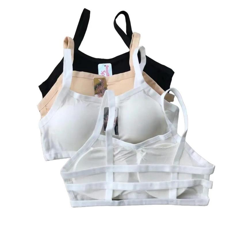 ( SALE 39K COMBO 3 Áo )  Lá 3 Dây Bra Học Sinh Có Mút Dưới 50kg Nữ - Reno Polyester