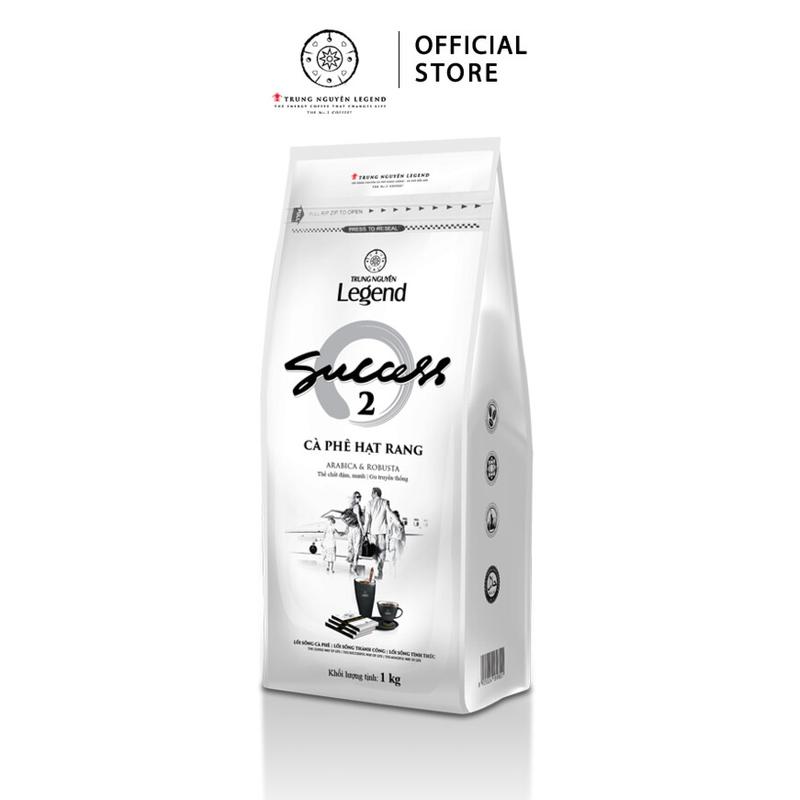  Trung Nguyên Legend Coffee Cà Phê Hạt Mộc Legend Success 2 Túi 1kg Cafe Coffee chuyên dành cho pha máy 