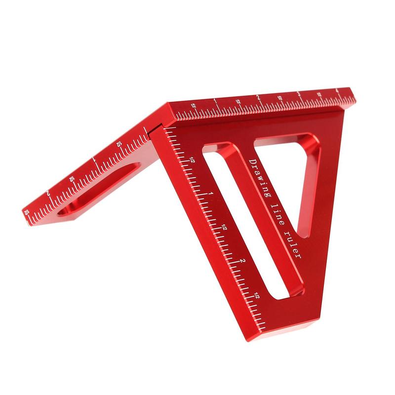 Woodworking Square Protractor, Multi-angle Miter Triangle Ruler, Hand Tool for Measuring 7