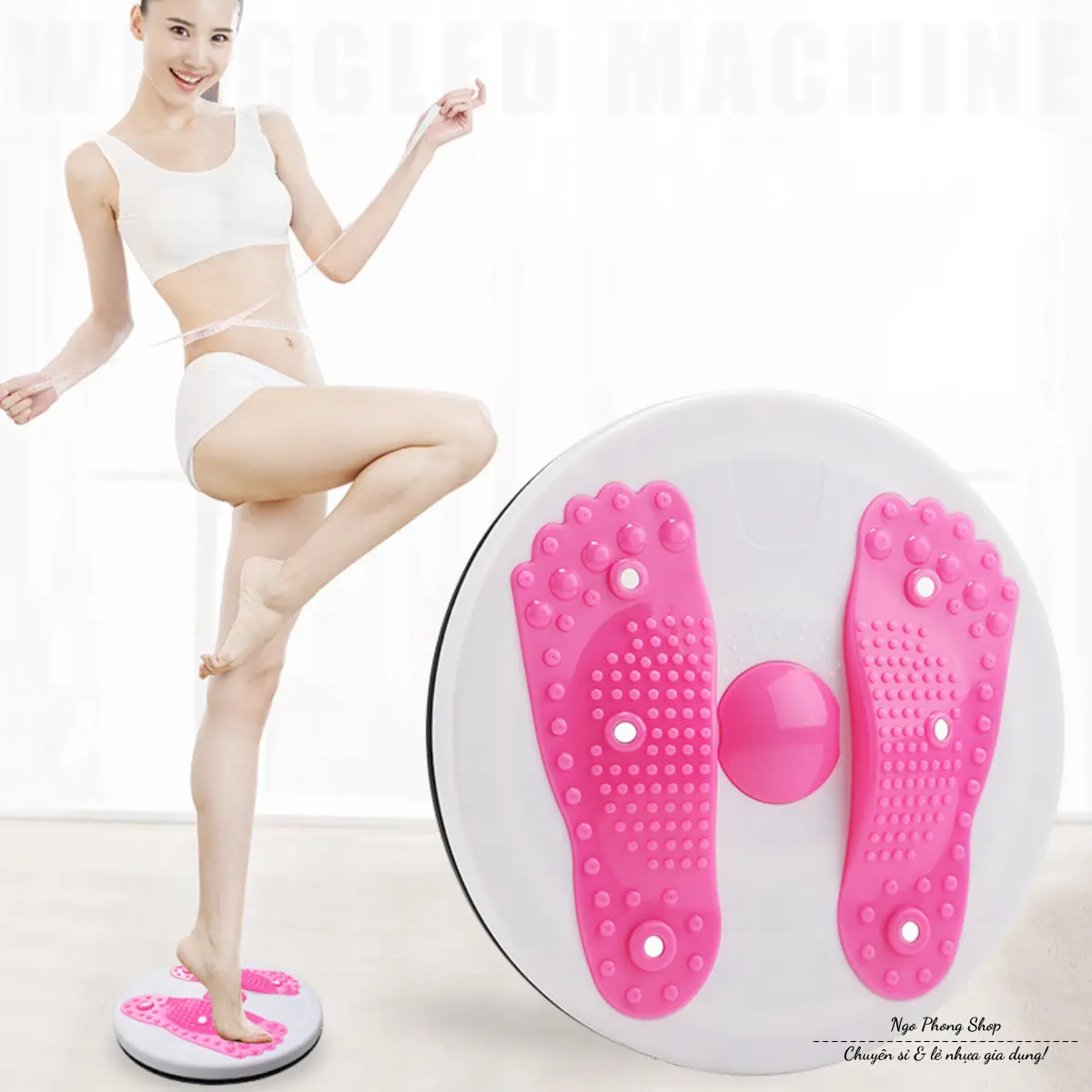 Đĩa xoay eo tập thể dục giảm cân. Đĩa xoay eo xanh/bàn chân, đĩa lắc eo tập thể dục mɑssage chân. Tập Cơ Bụng Tập Bụng Tập Gym Gym