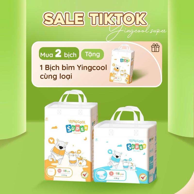 [ TC Tặng 01 Bịch cùng loại - Combo 2b ] Bỉm YINGCOOL SUPER Size NB104/S98/MD92/MQ88/L80/XL76/XXL72/XXXL72