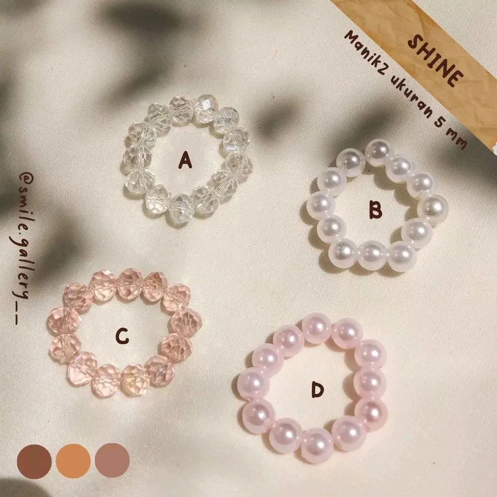 [Part 3] PROMO!! Smile Gallery / Cincin Manik Lucu / Beads Ring / Cincin Manik-Manik / Cincin Aesthetic / Cincin Korea / Cincin Mutiara / Cincin Murah