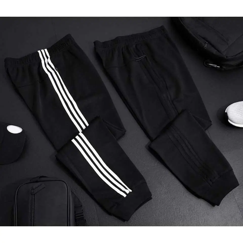 Quần dài thể thao nam 3 sọc, quần jogger chất dày dặn co dãn thoải mái vận động tập gym