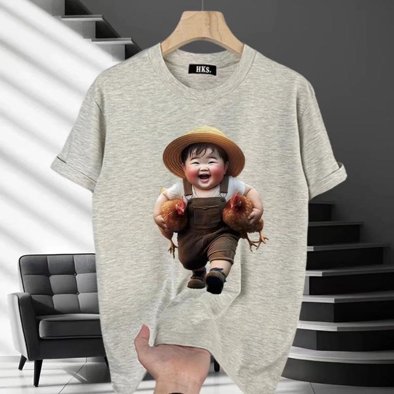 Product Introduction of Áo Thun Tay Ngắn, Phong Cách Mới Mùa Hè, Dáng Rộng Rãi, Cổ Tròn, Thiết Kế Thương Hiệu Thời Trang Mỹ, In Hình, Áo Thường Ngày Dễ Phối Đồ Thiết Kế Đơn Giản Nam Menswear 4