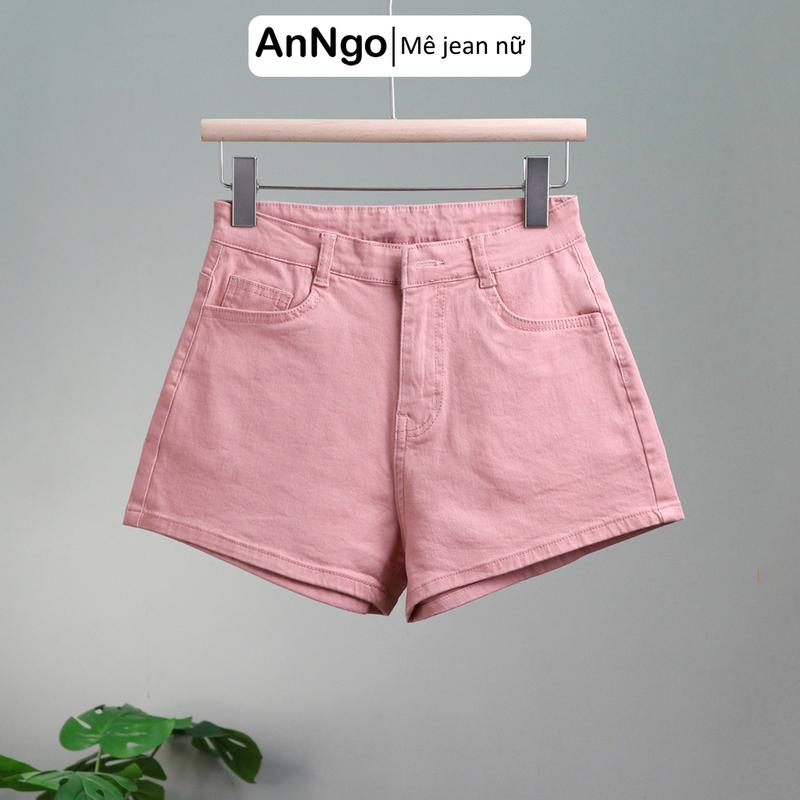Quần short jean nữ co giãn lai kiểu chất jean cotton dày dặn Anngo - AT488 1