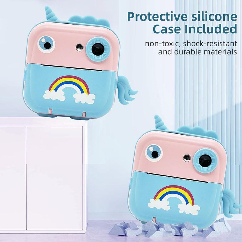 Product Introduction of KGG 2.4 Inch IPS Screen Instant Camera, Rechargeable Digital Camera with Lanyard, Picture Printer Camera, Student Camera, Gift for Kids 2