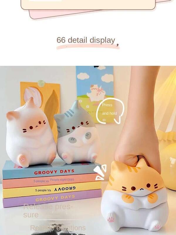 Product Introduction of New Cat Relief Toy PU Slow Rising Squeeze Antistress Ball Cartoon Table Ornaments Squishy Stress Reliever Toys 3