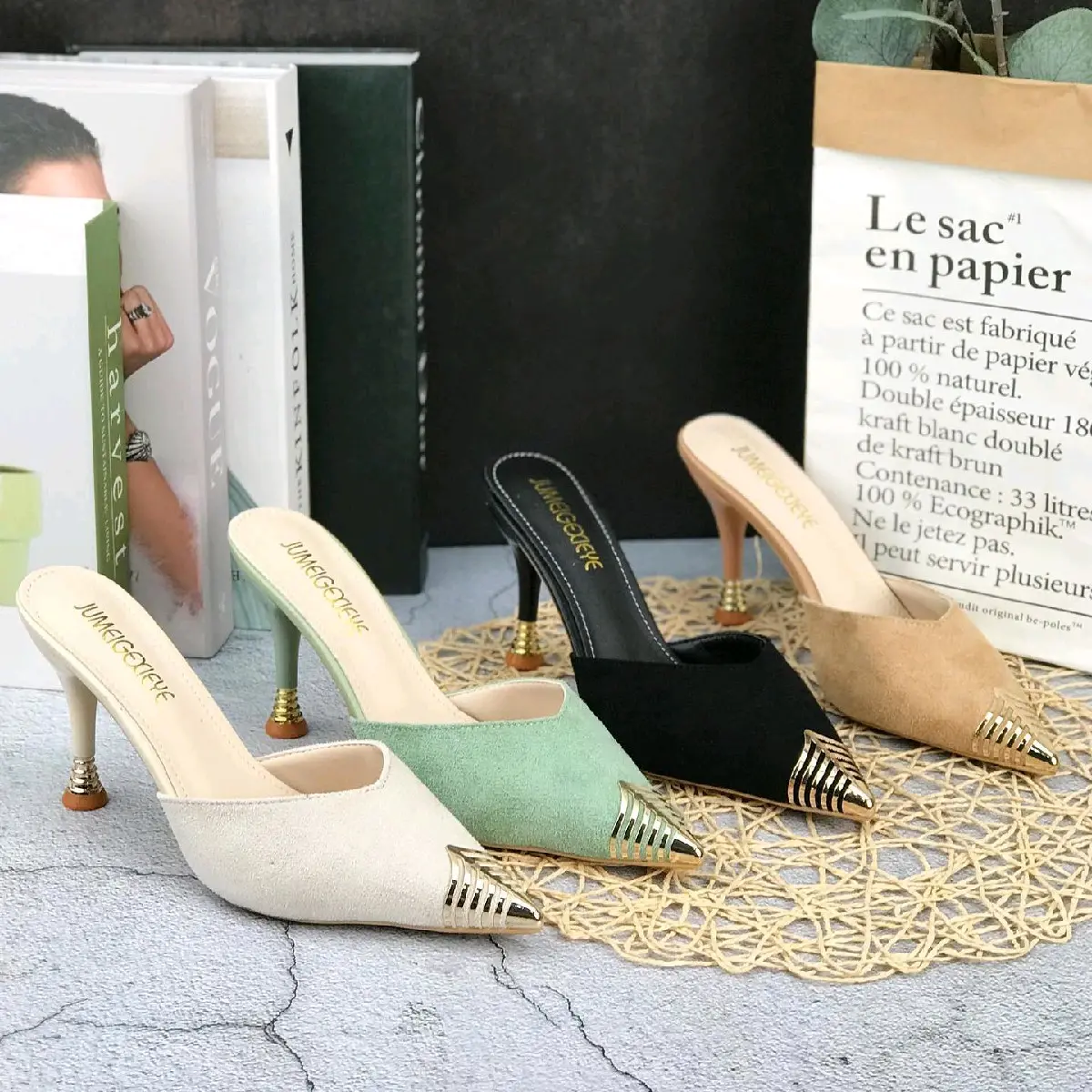 heels wanita sh62 wanita import realpict tinggi 10cm
