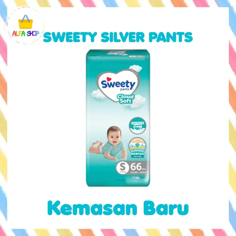 SWEETY SILVER PANTS S66 M60 L54 XL42 XXL32 Diapers 1