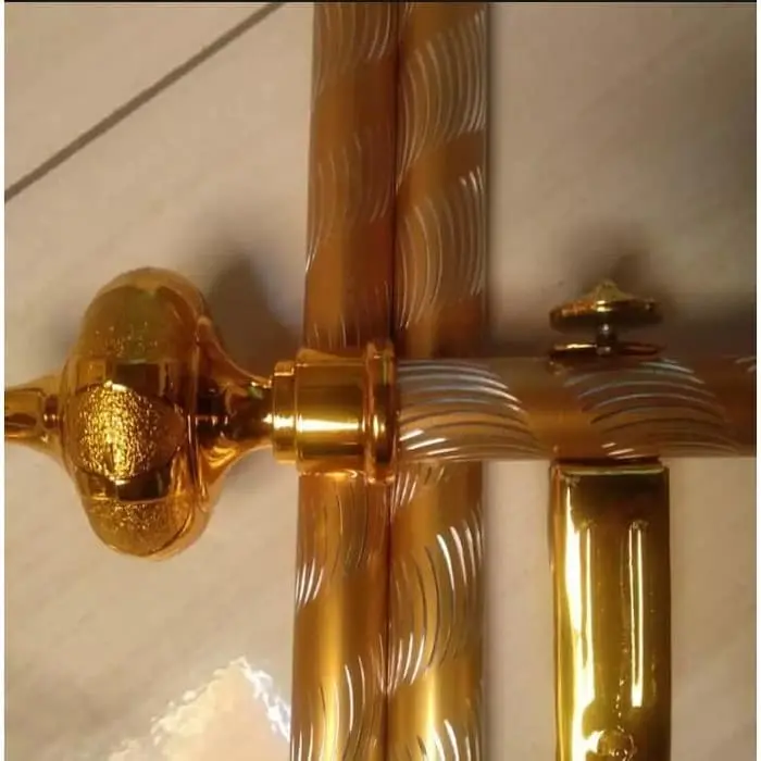 rollet batang gorden besi horden tiang korden full set ukuran 2 meter tirai  pintu 1