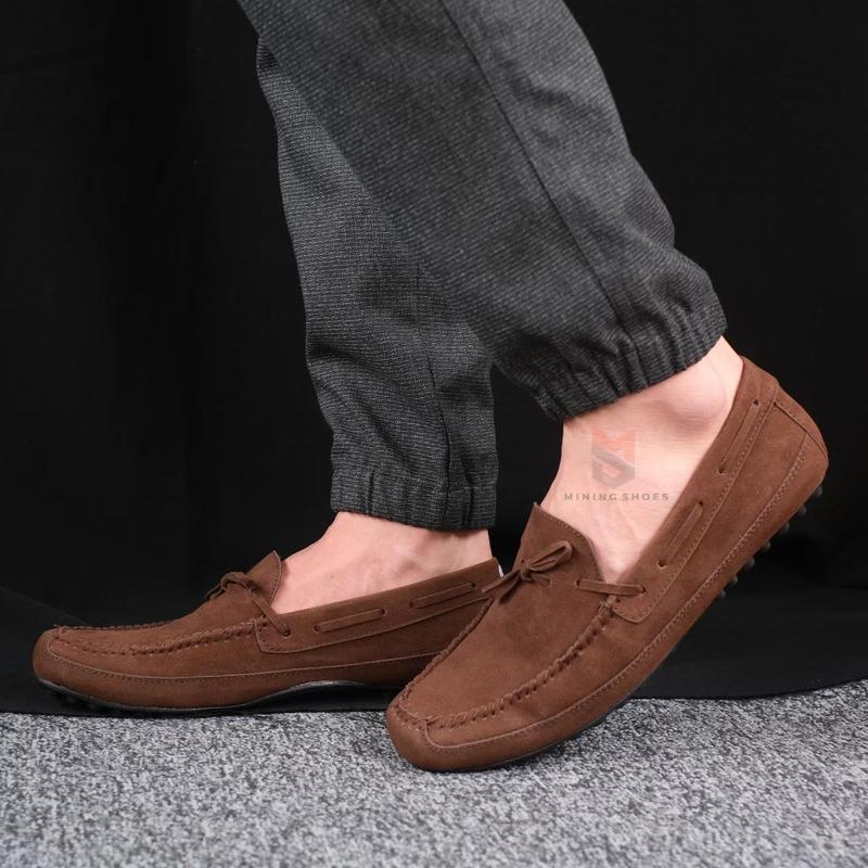 Crusers - Sepatu Formal Slip On Loafers Pria Sepatu Pria Casual Pantofel Kulit Suede Original Minning Distro - Sepatu Pria Kerja Kantor Kuliah Wisuda Pesta Nikahan Kondangan Gaya Santai Pria Loafers SLip On Keren Trendi Kekinian 3