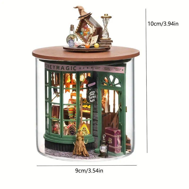 Wooden 3D Puzzle House, 1 Box Micro Assembled Model, DIY Craft For Kids & Adults, Birthday Gifts For Girls 2