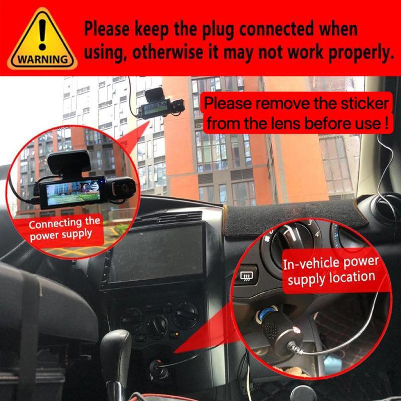 Product Introduction of 1080P 3 Lens Dashcam, Car DVR Camera for Front & Inside & Rear, Wide Angle Car DVR Camera with 32GB Memory Card, Car Video Surveillance 2
