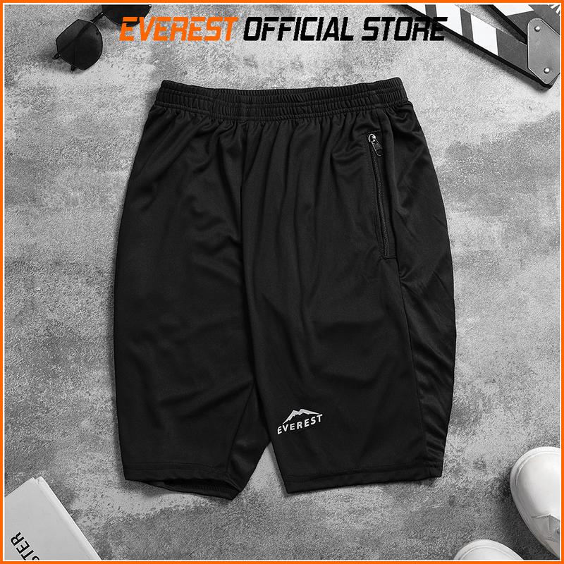 Quần short thun thể thao nam màu đen Everest Q1 Sport Đồng Cạp Cao Đồng Cạp Cao